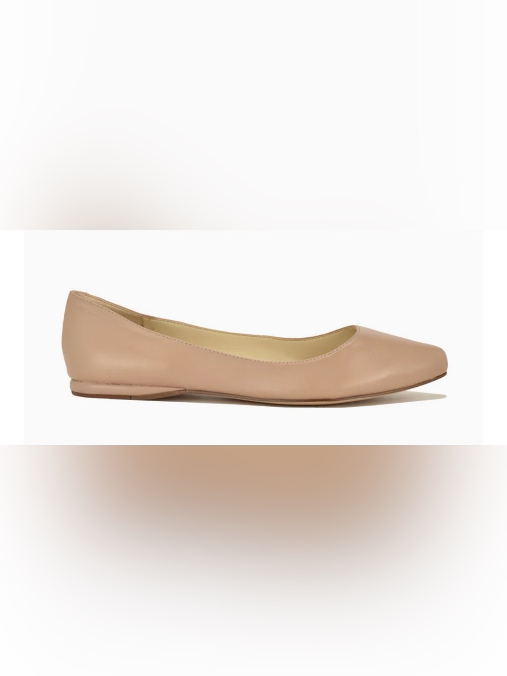 Nine West Light Natural Leather "Speakup" Pointed Toe Flats Size 8M